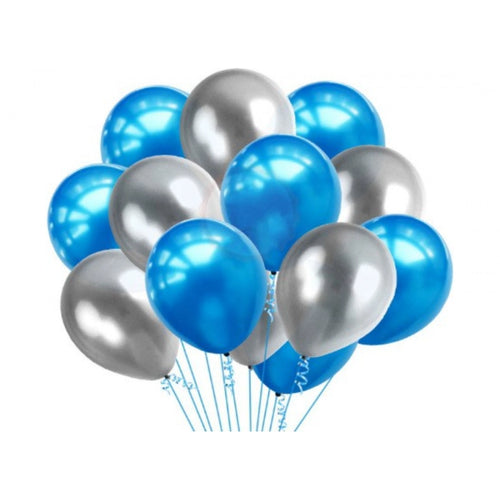 Generic 5Th Happy Birthday Decoration Combo With Foil And Star Balloons (Blue, Silver)
