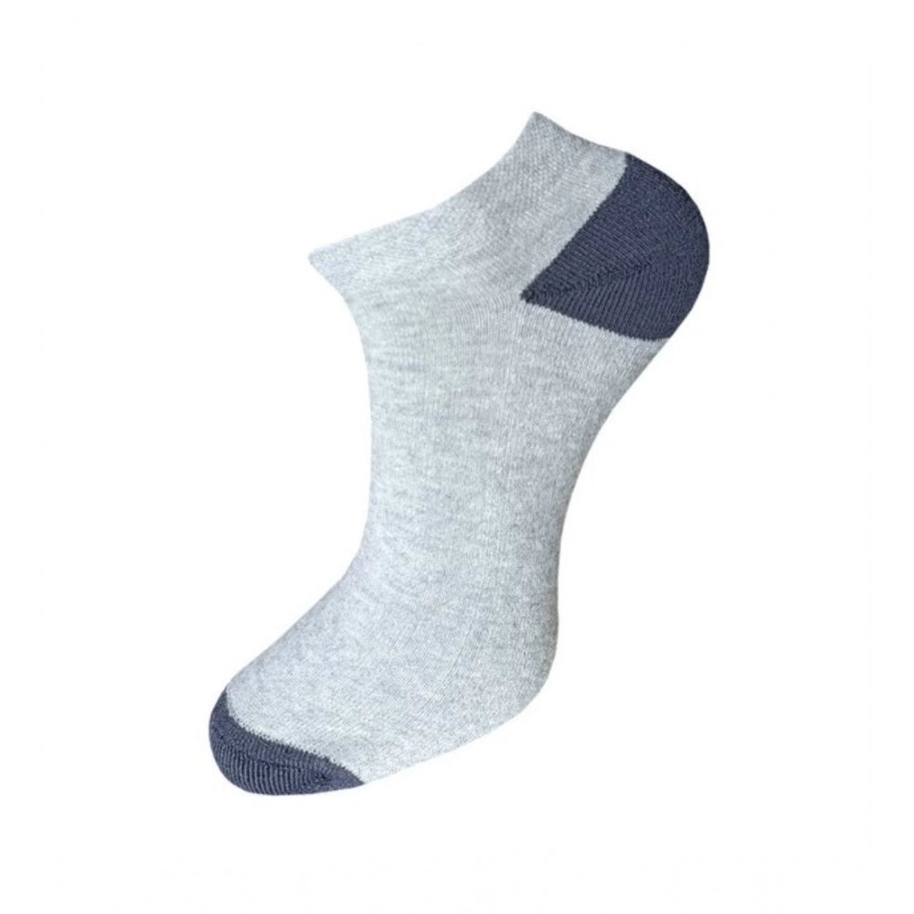 Generic 3_Pair Set Unisex Casual Cotton Solid Ankle Length Socks (Multicolor)