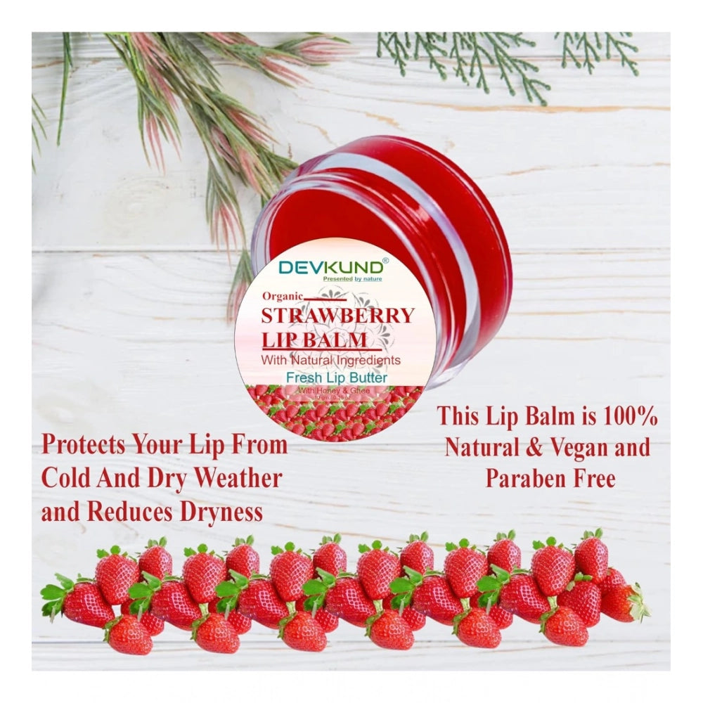 Generic Unisex Herbal Dark And Chapped Lips Strawberry Lip Balm (10gm)