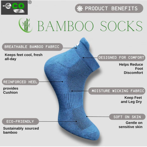 Generic 4_Pair Set Unisex Casual Bamboo Cotton Printed Ankle Length Socks (Multicolor)
