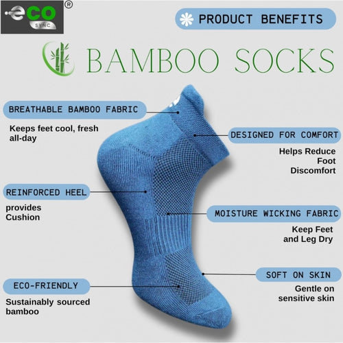 Generic 4_Pair Set Unisex Casual Bamboo Cotton Printed Ankle Length Socks (Multicolor)