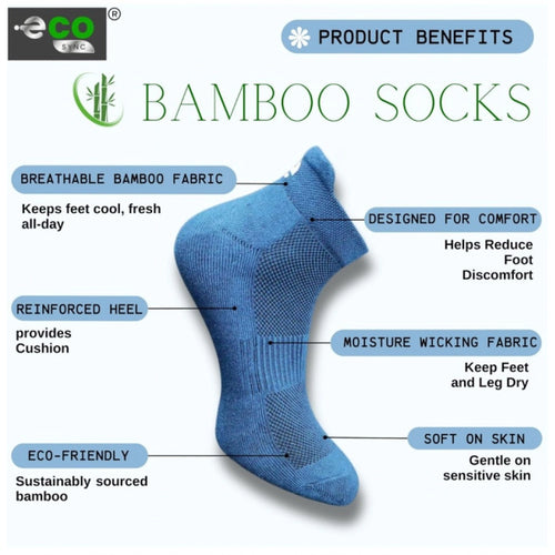 Generic 4_Pair Set Unisex Casual Bamboo Cotton Printed Ankle Length Socks (Multicolor)