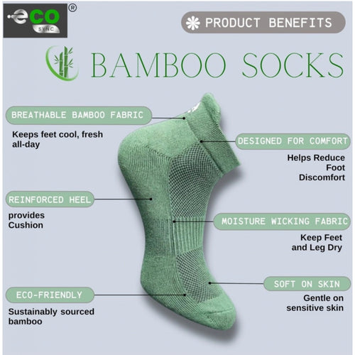 Generic 4_Pair Set Unisex Casual Bamboo Cotton Printed Ankle Length Socks (Multicolor)