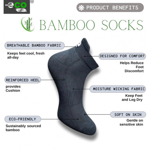 Generic 4_Pair Set Unisex Casual Bamboo Cotton Printed Ankle Length Socks (Multicolor)