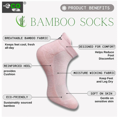 Generic 4_Pair Set Unisex Casual Bamboo Cotton Printed Ankle Length Socks (Multicolor)