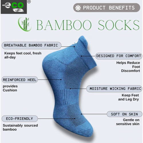 Generic 4_Pair Set Unisex Casual Bamboo Cotton Printed Ankle Length Socks (Multicolor)
