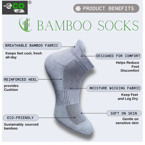 Generic 4_Pair Set Unisex Casual Bamboo Cotton Printed Ankle Length Socks (Multicolor)