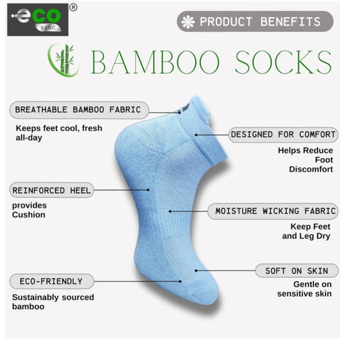 Generic 4_Pair Set Unisex Casual Bamboo Cotton Printed Ankle Length Socks (Multicolor)
