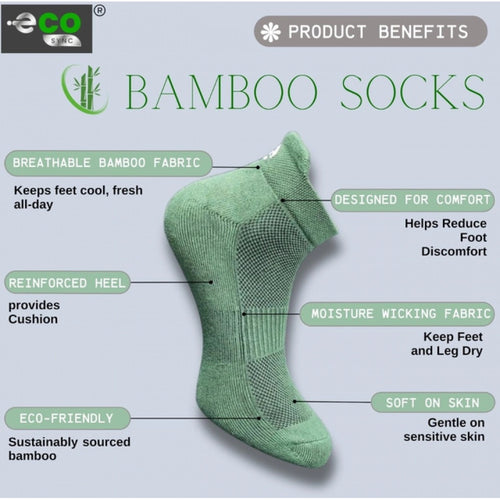 Generic 4_Pair Set Unisex Casual Bamboo Cotton Printed Ankle Length Socks (Multicolor)