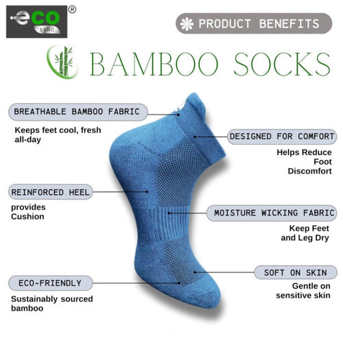 Generic 4_Pair Set Unisex Casual Bamboo Cotton Printed Ankle Length Socks (Multicolor)