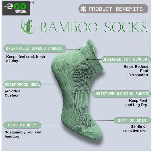 Generic 4_Pair Set Unisex Casual Bamboo Cotton Printed Ankle Length Socks (Multicolor)