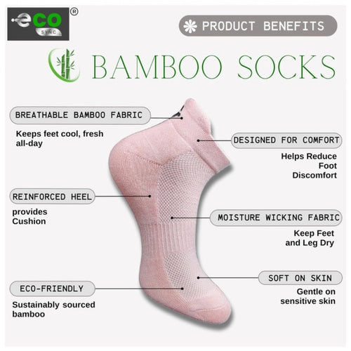 Generic 4_Pair Set Unisex Casual Bamboo Cotton Printed Ankle Length Socks (Multicolor)