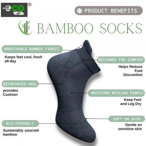 Generic 4_Pair Set Unisex Casual Bamboo Cotton Printed Ankle Length Socks (Multicolor)
