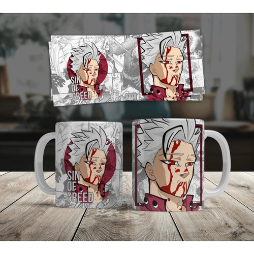 Generic Anime Ban (Sin of Greed) Ceramic Printed Coffee Mug (White)