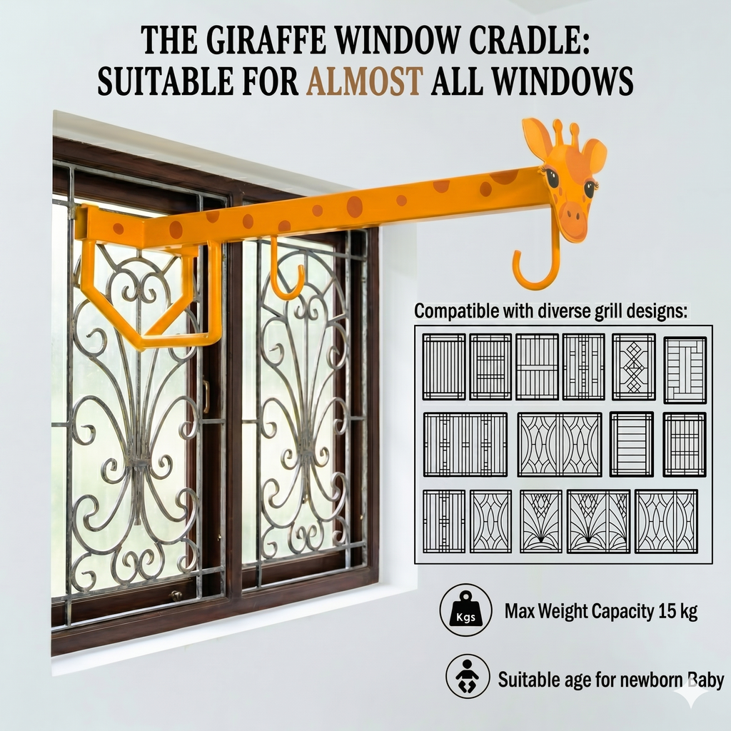 WINDOW CRADLE HANGER-YELLOW COLOR