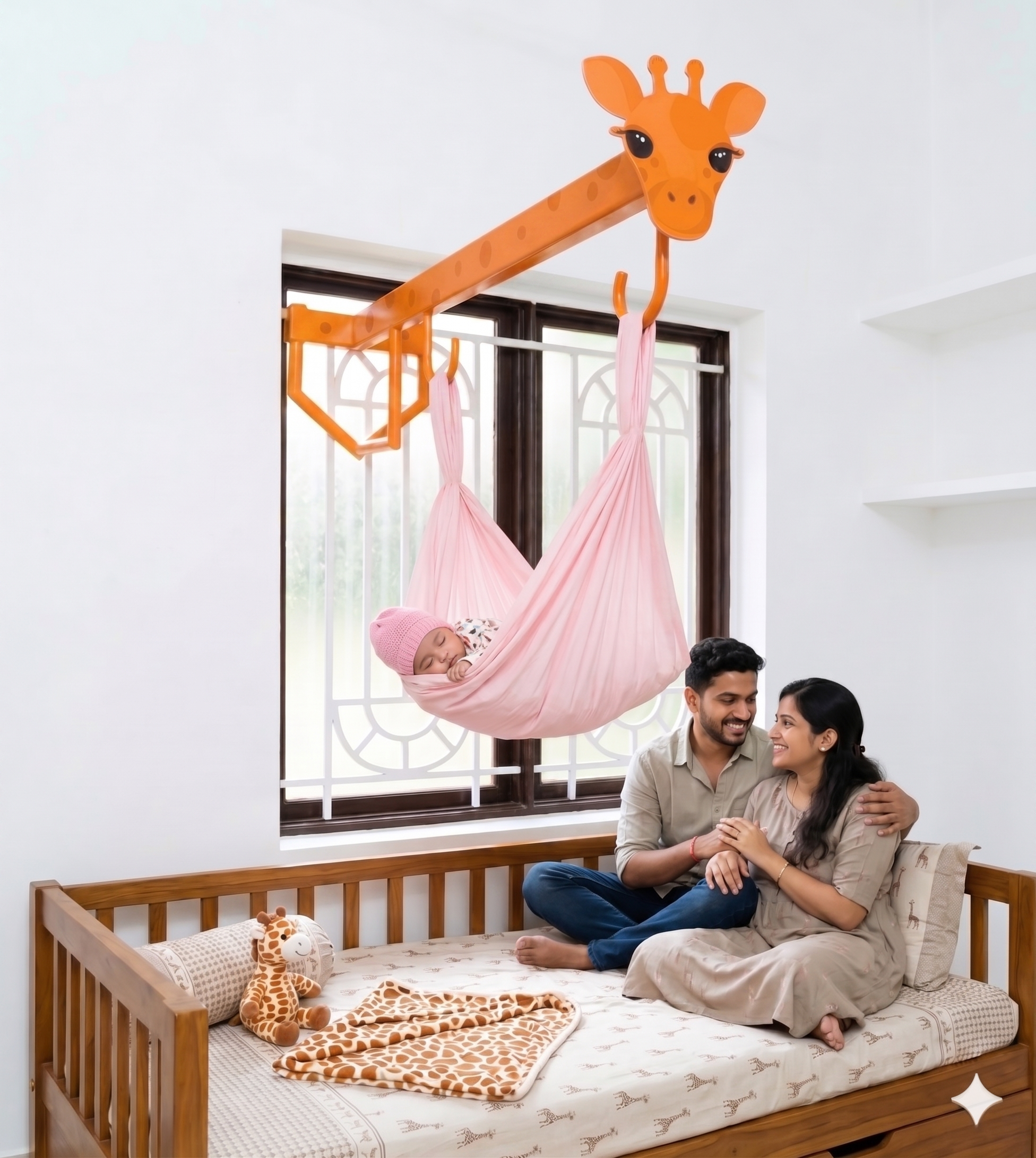 WINDOW CRADLE HANGER-YELLOW COLOR